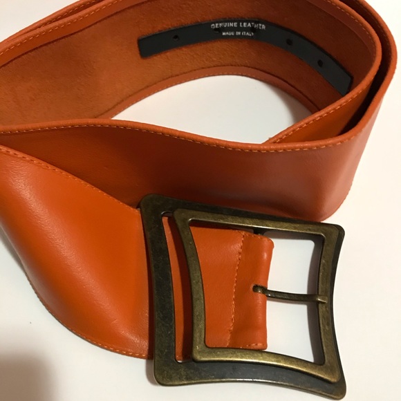 ORANGE LEATHER BELT - Picture 4 of 4